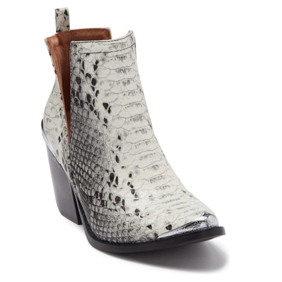 Jeffrey Campbell Cossack Snake Western Ankle Boot - Picture 2 of 6
